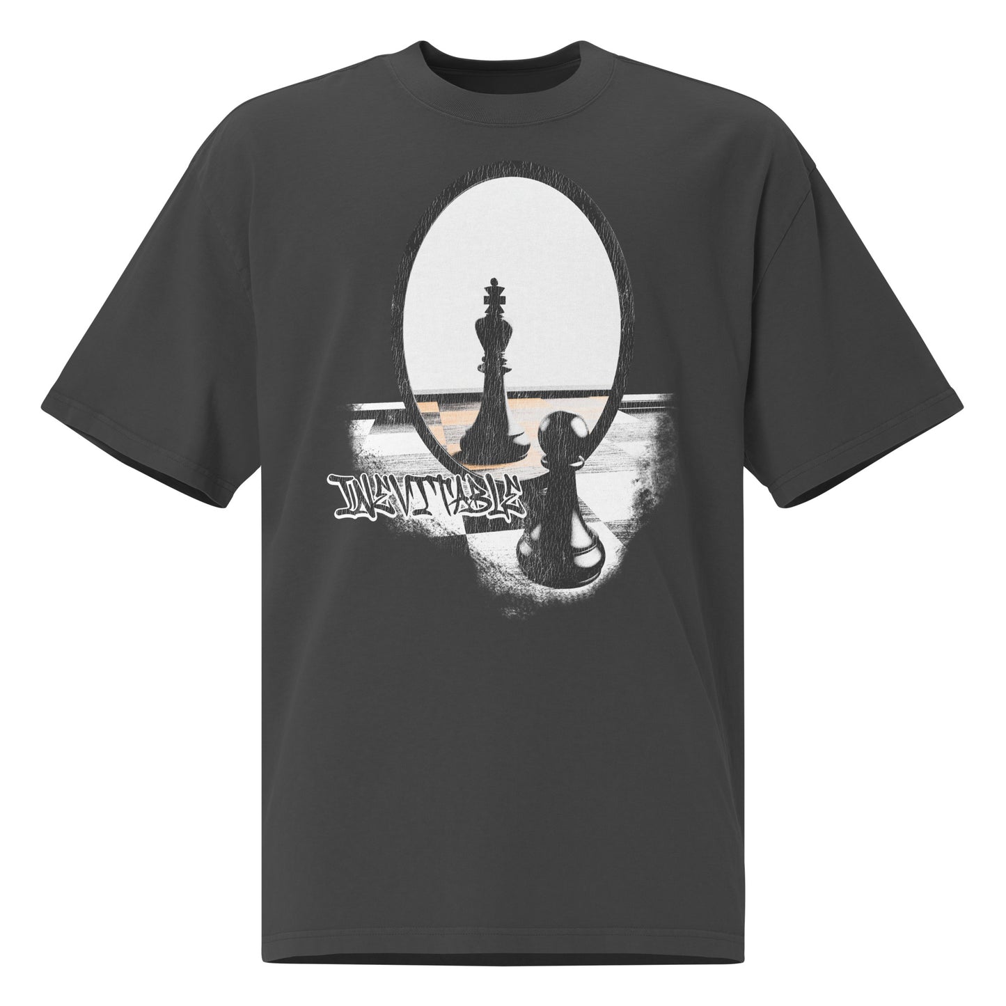 "inevitable" Oversized faded t-shirt